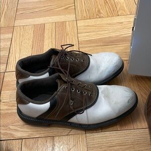 Footjoy FJ Originals Golf Shoes - Men’s US 9 - White/Brown